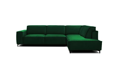 Canapea de colt extensibila Cosmopolitan Velvet Salvador Dark Green, dreapta