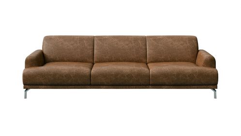 Canapea liniara 3 locuri Pavia piele Cerato Brown Vintage