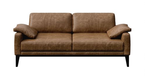 Canapea liniara 2 locuri Calini piele Cerato Brown Vintage