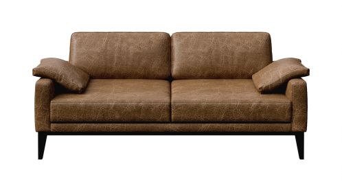 Canapea liniara 3 locuri Calini piele Cerato Brown Vintage