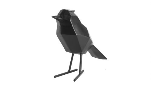 Decoratiune Bird Matt Black Large