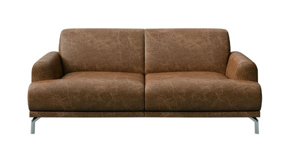 Canapea liniara 2 locuri Pavia piele Cerato Brown Vintage