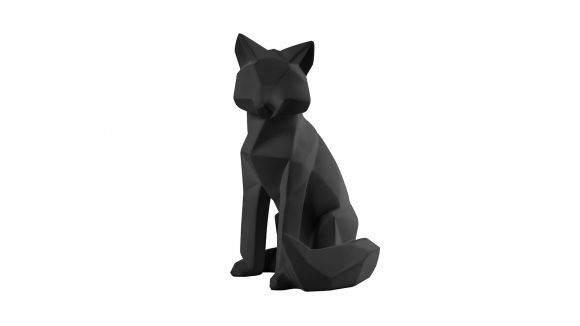 Decoratiune Origami Fox Large Black