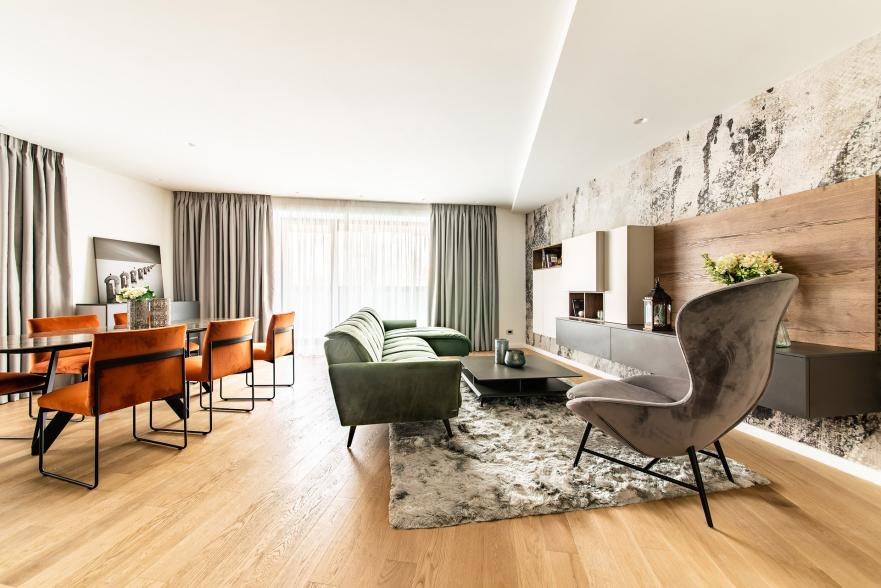 Un apartament de 2 camere - o amenajare completa in stil Italian